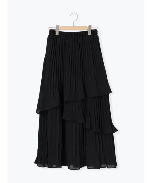 ehka sopo(エヘカソポ)の「プリーツティアードスカート(スカート・レディース・グリーン/キナリ/ブラック・F)」の14枚目の写真