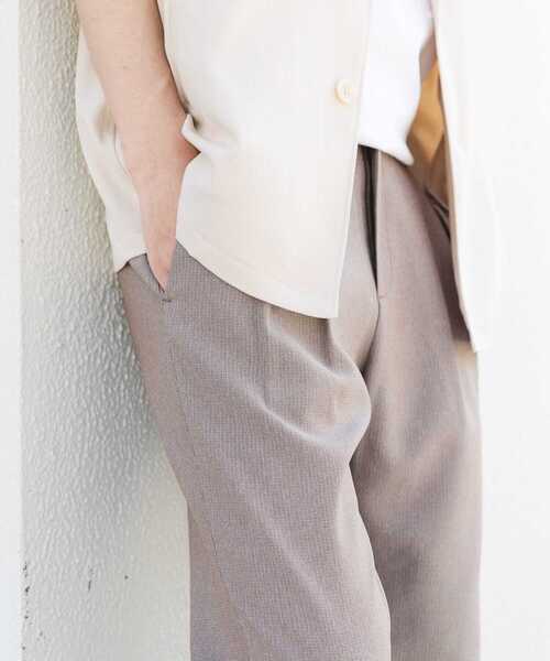 SENSE OF PLACE by URBAN RESEARCH（センスオブプレイスバイアーバンリサーチ）の「マイクロチェック2タックワイドスラックス（その他パンツ・メンズ・ブラック/ライトブラウン/ライトグレー・MEDIUM/LARGE）」の6枚目の写真