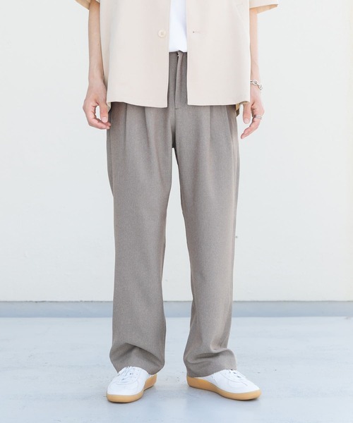 SENSE OF PLACE by URBAN RESEARCH（センスオブプレイスバイアーバンリサーチ）の「マイクロチェック2タックワイドスラックス（その他パンツ・メンズ・ブラック/ライトブラウン/ライトグレー・MEDIUM/LARGE）」の7枚目の写真