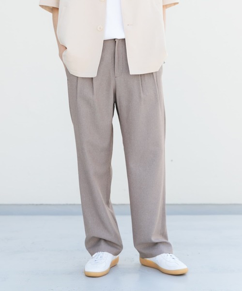 SENSE OF PLACE by URBAN RESEARCH（センスオブプレイスバイアーバンリサーチ）の「マイクロチェック2タックワイドスラックス（その他パンツ・メンズ・ブラック/ライトブラウン/ライトグレー・MEDIUM/LARGE）」の8枚目の写真