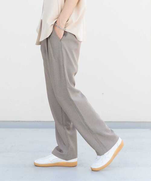 SENSE OF PLACE by URBAN RESEARCH（センスオブプレイスバイアーバンリサーチ）の「マイクロチェック2タックワイドスラックス（その他パンツ・メンズ・ブラック/ライトブラウン/ライトグレー・MEDIUM/LARGE）」の9枚目の写真