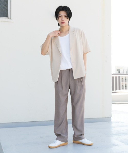 SENSE OF PLACE by URBAN RESEARCH（センスオブプレイスバイアーバンリサーチ）の「マイクロチェック2タックワイドスラックス（その他パンツ・メンズ・ブラック/ライトブラウン/ライトグレー・MEDIUM/LARGE）」の10枚目の写真