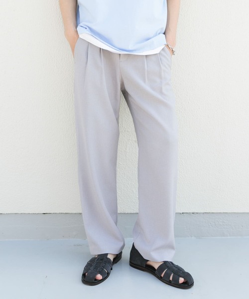 SENSE OF PLACE by URBAN RESEARCH（センスオブプレイスバイアーバンリサーチ）の「マイクロチェック2タックワイドスラックス（その他パンツ・メンズ・ブラック/ライトブラウン/ライトグレー・MEDIUM/LARGE）」の13枚目の写真