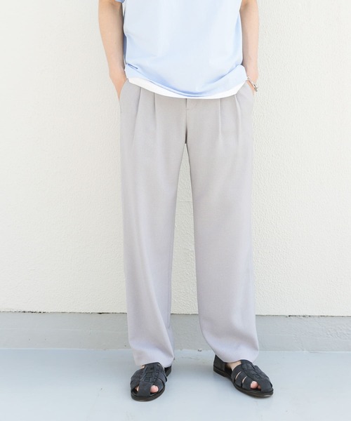 SENSE OF PLACE by URBAN RESEARCH（センスオブプレイスバイアーバンリサーチ）の「マイクロチェック2タックワイドスラックス（その他パンツ・メンズ・ブラック/ライトブラウン/ライトグレー・MEDIUM/LARGE）」の14枚目の写真