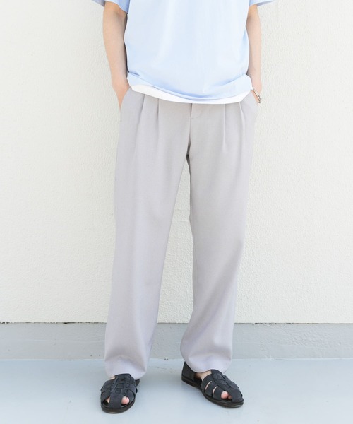 SENSE OF PLACE by URBAN RESEARCH（センスオブプレイスバイアーバンリサーチ）の「マイクロチェック2タックワイドスラックス（その他パンツ・メンズ・ブラック/ライトブラウン/ライトグレー・MEDIUM/LARGE）」の15枚目の写真