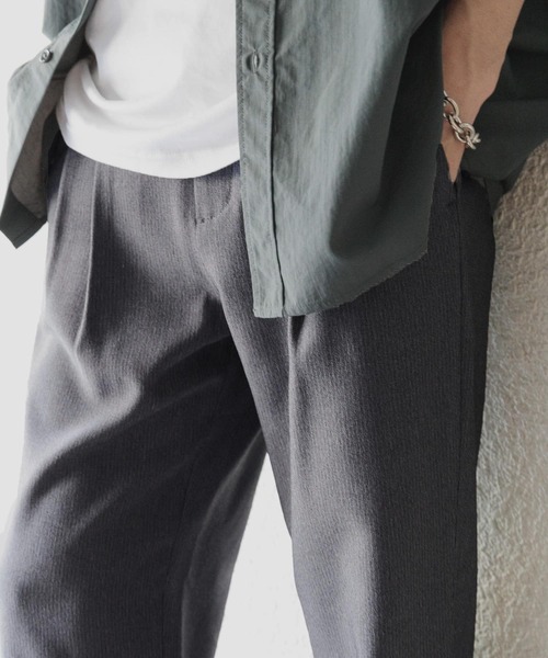 SENSE OF PLACE by URBAN RESEARCH（センスオブプレイスバイアーバンリサーチ）の「マイクロチェック2タックワイドスラックス（その他パンツ・メンズ・ブラック/ライトブラウン/ライトグレー・MEDIUM/LARGE）」の21枚目の写真