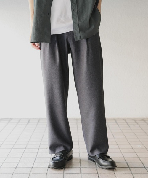 SENSE OF PLACE by URBAN RESEARCH（センスオブプレイスバイアーバンリサーチ）の「マイクロチェック2タックワイドスラックス（その他パンツ・メンズ・ブラック/ライトブラウン/ライトグレー・MEDIUM/LARGE）」の22枚目の写真