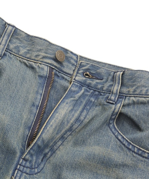 X-girl（エックスガール）の「LOGO POCKET LOOSE DENIM PANTS（デニムパンツ・レディース・ブラック/ライトインディゴブルー・S/M）」の6枚目の写真