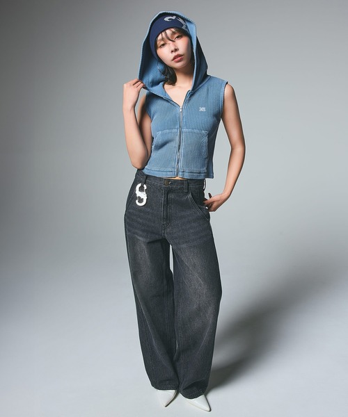 x-girl POCKET DENIM PANTS（ポケットデニムパンツ） LOGO POCKET LOOSE DENIM PANTS（デニムパンツ）｜X-girl