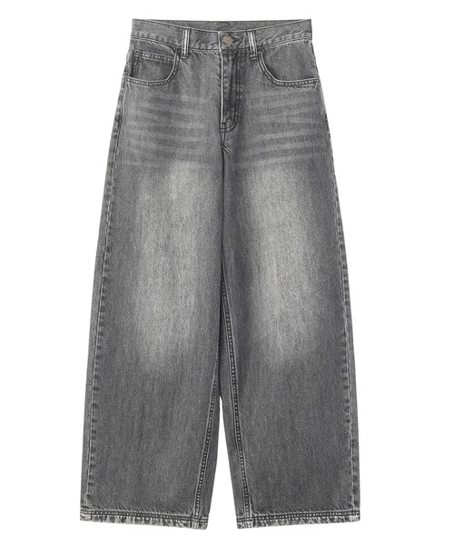 X-girl（エックスガール）の「LOGO POCKET LOOSE DENIM PANTS（デニムパンツ・レディース・ブラック/ライトインディゴブルー・S/M）」の18枚目の写真