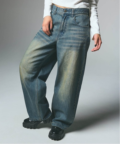 LOGO POCKET LOOSE DENIM PANTS（デニムパンツ）｜X-girl