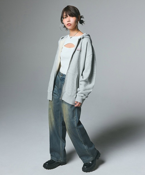 LOGO POCKET LOOSE DENIM PANTS（デニムパンツ）｜X-girl