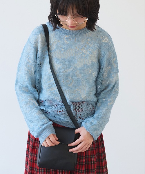 bulle de savon（ビュルデサボン）の「△leather pochette（ショルダーバッグ・レディース・ブラック/ダークブラウン・FREE）」の3枚目の写真