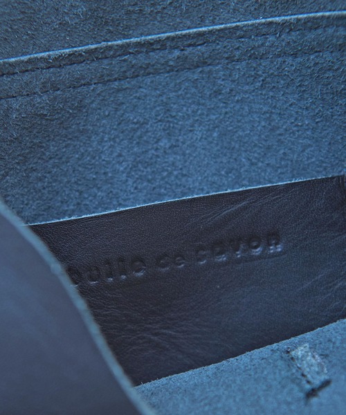 bulle de savon（ビュルデサボン）の「△leather pochette（ショルダーバッグ・レディース・ブラック/ダークブラウン・FREE）」の8枚目の写真