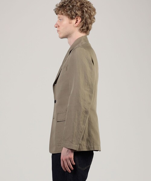 TOMORROWLAND （トゥモローランド）の「リネンコットン シングルブレステッド 3Bジャケット SONDRIO（テーラードジャケット・メンズ・ネイビー/ベージュ・44/46/48/50）」の10枚目の写真