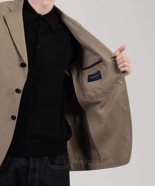 TOMORROWLAND （トゥモローランド）の「リネンコットン シングルブレステッド 3Bジャケット SONDRIO（テーラードジャケット・メンズ・ネイビー/ベージュ・44/46/48/50）」の3枚目の写真