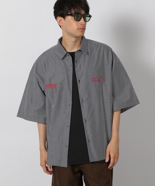 LAKOLE（ラコレ）の「ワーク刺繍シャツ / 498934（シャツ/ブラウス・メンズ・ブラック系その他/ホワイト/グリーン・MEDIUM/LARGE）」の8枚目の写真