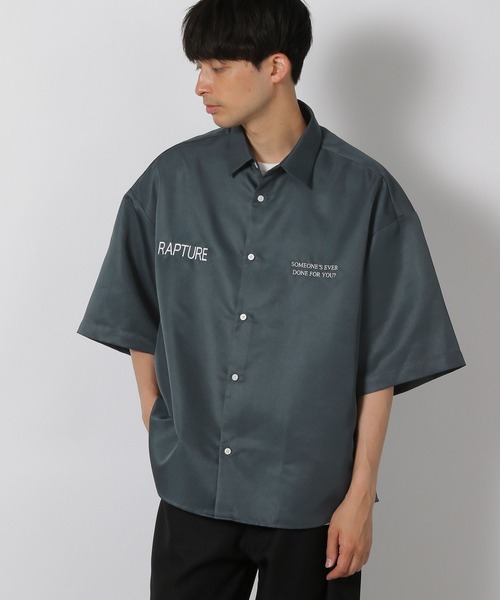 LAKOLE（ラコレ）の「ワーク刺繍シャツ / 498934（シャツ/ブラウス・メンズ・ブラック系その他/ホワイト/グリーン・MEDIUM/LARGE）」の11枚目の写真