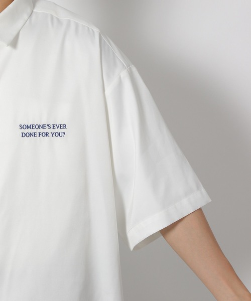 LAKOLE（ラコレ）の「ワーク刺繍シャツ / 498934（シャツ/ブラウス・メンズ・ブラック系その他/ホワイト/グリーン・MEDIUM/LARGE）」の17枚目の写真