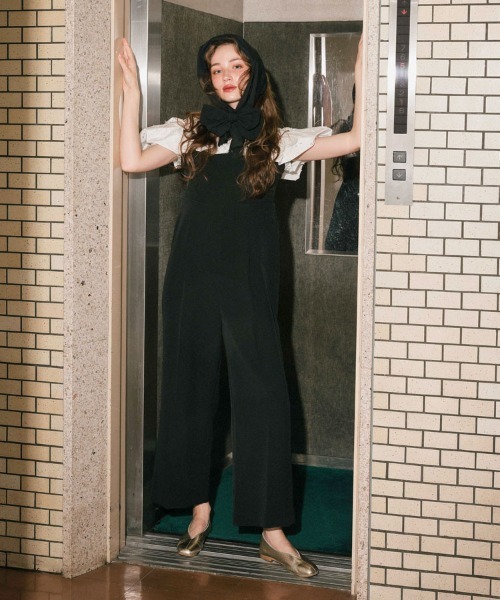 DONOBAN(ドノバン)の「【ANDRESD】ribbon frills pants dress パーティー 結婚式 お呼ばれ 同窓会(ドレス・レディース・ベージュ/チャコール/ブラック・S/M/L)」の5枚目の写真