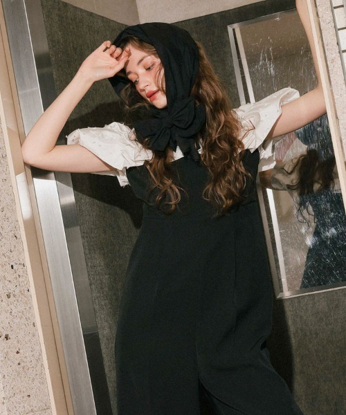 DONOBAN(ドノバン)の「【ANDRESD】ribbon frills pants dress パーティー 結婚式 お呼ばれ 同窓会(ドレス・レディース・ベージュ/チャコール/ブラック・S/M/L)」の9枚目の写真