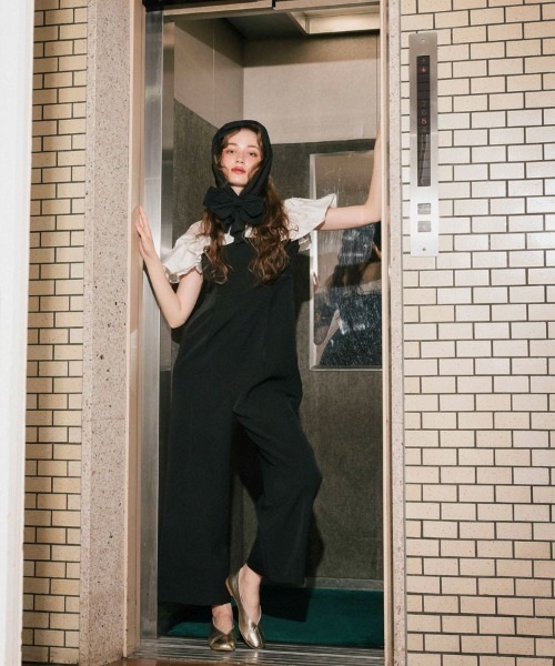 DONOBAN(ドノバン)の「【ANDRESD】ribbon frills pants dress パーティー 結婚式 お呼ばれ 同窓会(ドレス・レディース・ベージュ/チャコール/ブラック・S/M/L)」の10枚目の写真