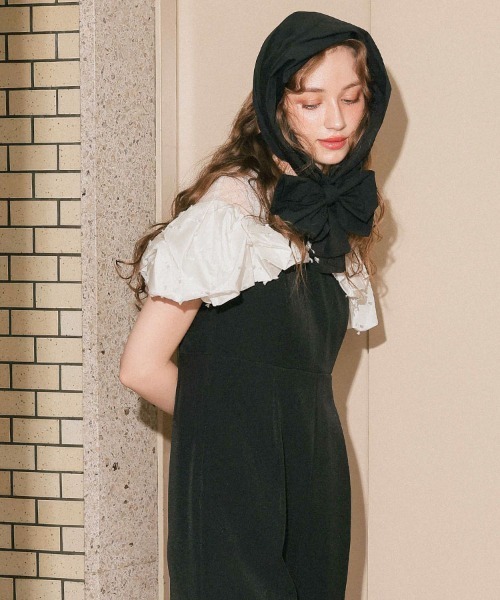 DONOBAN(ドノバン)の「【ANDRESD】ribbon frills pants dress パーティー 結婚式 お呼ばれ 同窓会(ドレス・レディース・ベージュ/チャコール/ブラック・S/M/L)」の12枚目の写真