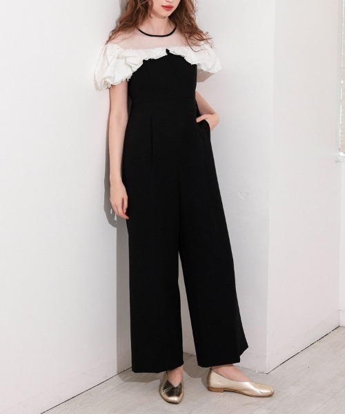 DONOBAN(ドノバン)の「【ANDRESD】ribbon frills pants dress パーティー 結婚式 お呼ばれ 同窓会(ドレス・レディース・ベージュ/チャコール/ブラック・S/M/L)」の17枚目の写真