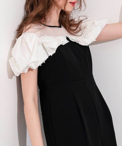 DONOBAN(ドノバン)の「【ANDRESD】ribbon frills pants dress パーティー 結婚式 お呼ばれ 同窓会(ドレス・レディース・ベージュ/チャコール/ブラック・S/M/L)」の18枚目の写真