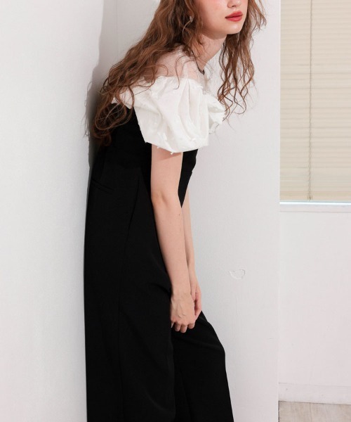 DONOBAN(ドノバン)の「【ANDRESD】ribbon frills pants dress パーティー 結婚式 お呼ばれ 同窓会(ドレス・レディース・ベージュ/チャコール/ブラック・S/M/L)」の19枚目の写真