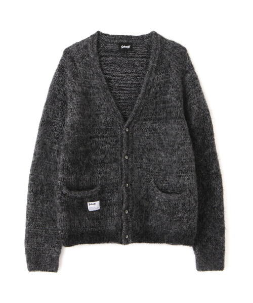 【美品】 Schott ショット パーフェクトモヘアカーディガン 黒 刺繍 L 美品】 Schott ショット パーフェクトモヘアカーディガン 黒 刺繍 L