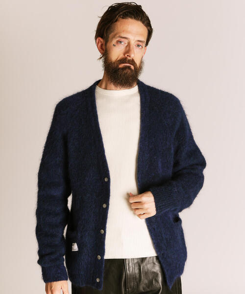 Schott ショット モヘア ニット カーディガン ブラウン XL MOHAIR KNIT CARDIGAN/モヘアニット カーディガン | Schott