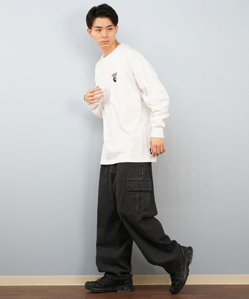 DC(ディーシー)の「DC/ディーシー ワイドカーゴパンツ/ロンパン デニム DPT254034(デニムパンツ・メンズ・ケミカルウォッシュ/ライトインディゴブルー/ダークインディゴブルー/カーキ/ブラック・L/M/XL)」の19枚目の写真