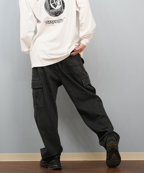 DC(ディーシー)の「DC/ディーシー ワイドカーゴパンツ/ロンパン デニム DPT254034(デニムパンツ・メンズ・ケミカルウォッシュ/ライトインディゴブルー/ダークインディゴブルー/カーキ/ブラック・L/M/XL)」の17枚目の写真