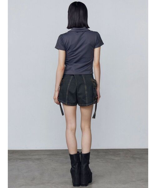 EMODA（エモダ）の「リボンカラージップトップ（Tシャツ/カットソー・レディース・ブルー/グレー/ブラック・FREE）」の16枚目の写真