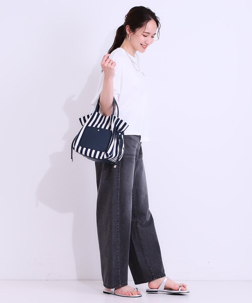 SHOO・LA・RUE(シューラルー)の「【2WAY】素材コンビトートバッグ(トートバッグ・レディース・ベージュ/イエロー系2/ネイビー系2・00)」の19枚目の写真