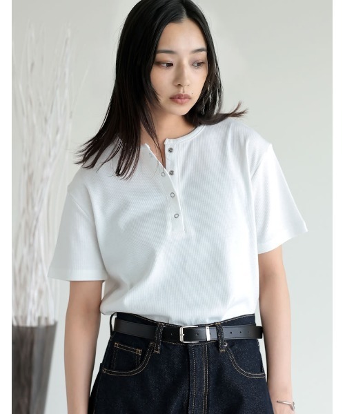 tシャツ ハイツイストテレコピグメントヘンリー レディース ハイツイストテレコピグメントヘンリー（Tシャツ／カットソー