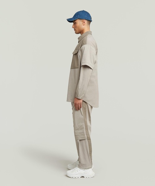 G-STAR（ジースター）の「3D Belt Loose Track Pant/異素材ミックス立体裁断ジップディテールルーズトラックパンツ（その他パンツ・メンズ・ベージュ系その他・36inch/34inch/32inch/30inch/28inch）」の5枚目の写真