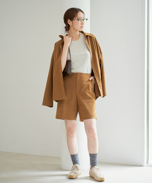 plage（プラージュ）の「suede シャツ（シャツ/ブラウス・レディース・キャメル・FREE）」の6枚目の写真