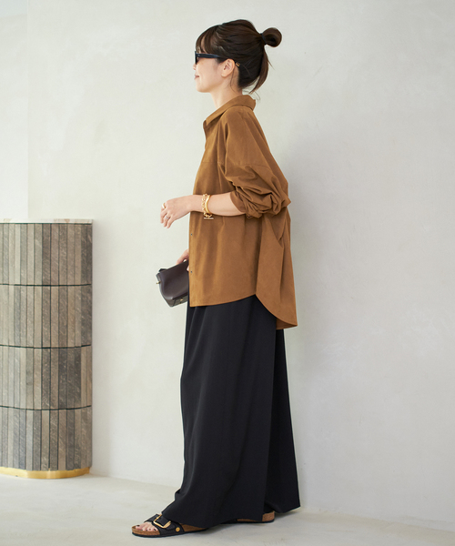 plage（プラージュ）の「suede シャツ（シャツ/ブラウス・レディース・キャメル・FREE）」の8枚目の写真