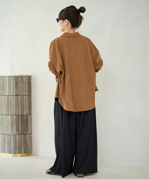plage（プラージュ）の「suede シャツ（シャツ/ブラウス・レディース・キャメル・FREE）」の10枚目の写真