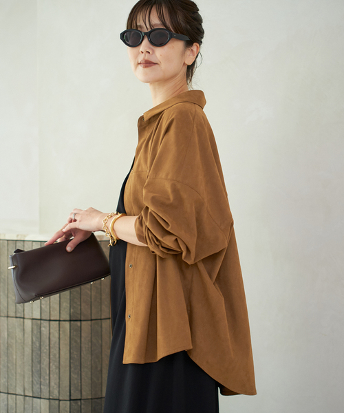 plage（プラージュ）の「suede シャツ（シャツ/ブラウス・レディース・キャメル・FREE）」の12枚目の写真