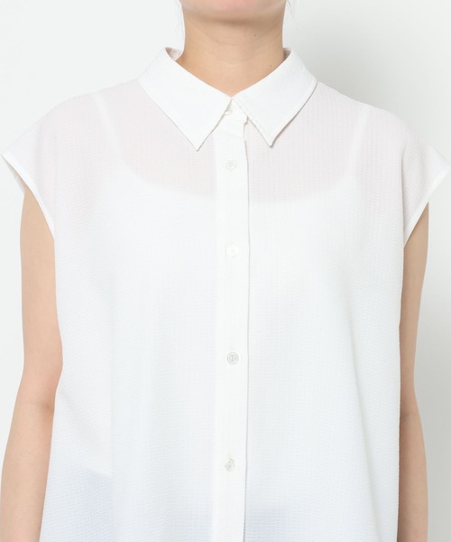 LOWRYS FARM（ローリーズファーム）の「バックリボンシャツＳＳ　572747（シャツ/ブラウス・レディース・ダークブラウン/ベージュ/ホワイト・FREE）」の5枚目の写真