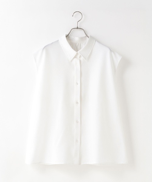 LOWRYS FARM（ローリーズファーム）の「バックリボンシャツＳＳ　572747（シャツ/ブラウス・レディース・ダークブラウン/ベージュ/ホワイト・FREE）」の10枚目の写真