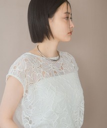 A part by | モールレースプルオーバーフレンチスリーブ(Tシャツ/カットソー)