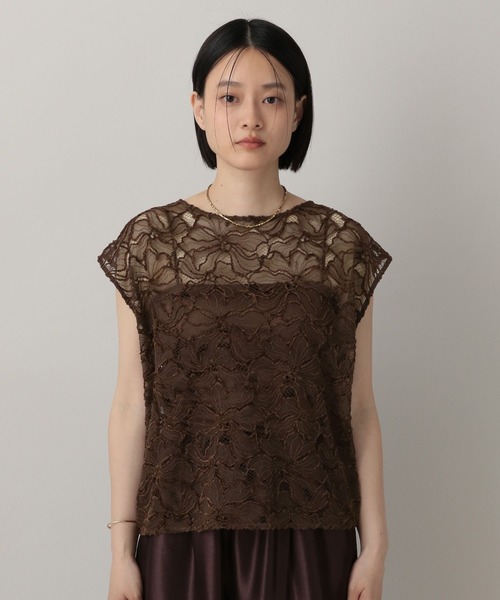モールレースプルオーバーフレンチスリーブ（Tシャツ/カットソー