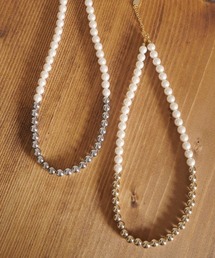 CURI BISCUI（キュリ　ビスキュイ）の「パール×メタリック ネックレス（ネックレス）」