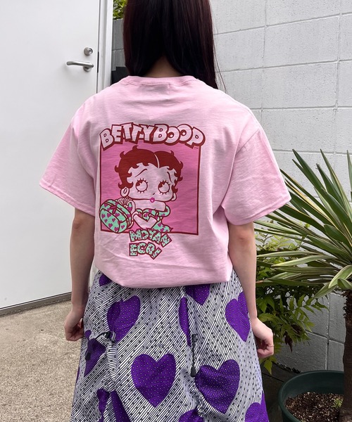 moyan ecri(モヤン エクリ)の「<moyan ecri>moyan×Betty Boop別注Tシャツ collaborration T-shirts(Tシャツ/カットソー・メンズ・ベージュ/ピンク/ブラック/ホワイト・L/LL/M)」の5枚目の写真