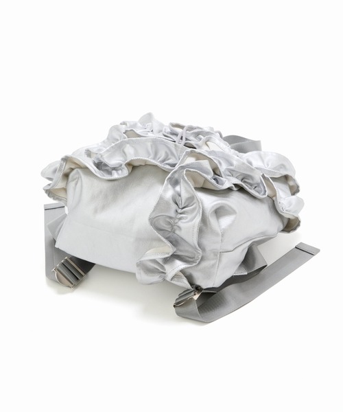 Casselini（キャセリーニ）の「Casselini(キャセリーニ)フリルナップサック（バックパック/リュック・レディース・シルバー/グレー/ブラック・FREE）」の6枚目の写真