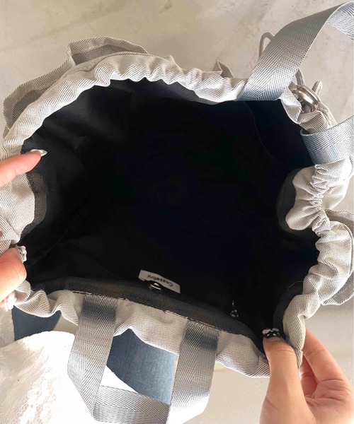 Casselini（キャセリーニ）の「Casselini(キャセリーニ)フリルナップサック（バックパック/リュック・レディース・シルバー/グレー/ブラック・FREE）」の18枚目の写真